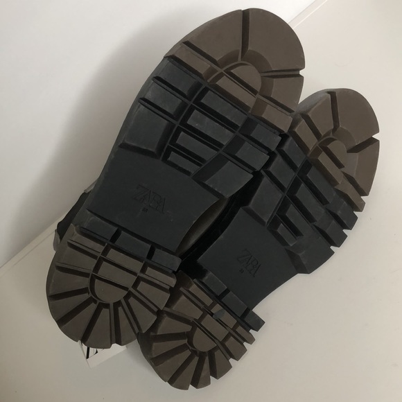 ZARA Brown Leather Ankle Boots - Picture 6 of 8